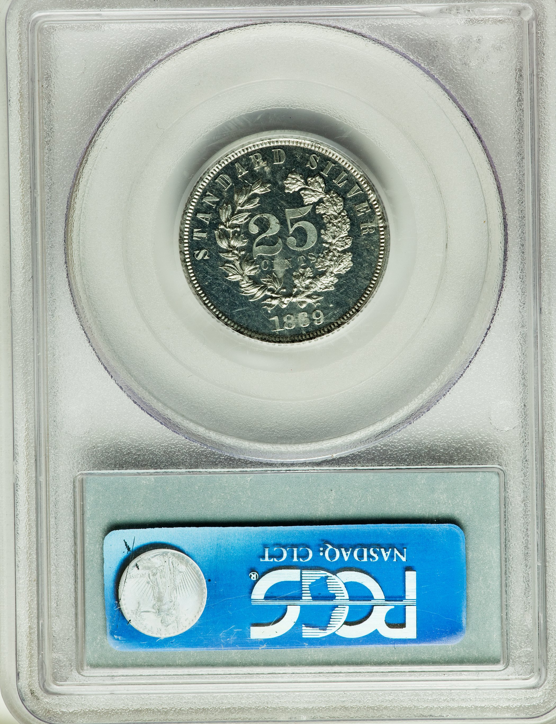 image for: 1869 25C Standard Silver Quarter Dollar, Judd-725, Pollock-806, High R.7, PR64 PCGS....