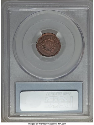 image for: 1869 10C Standard Silver Ten Cents, Judd-704, Pollock-783, R.7, PR65 Red and Brown PCGS. CAC....