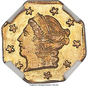 image for: 1868 25C Liberty Octagonal 25 Cents, BG-711, R.4, MS67 NGC....