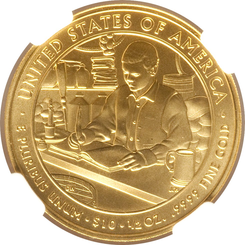 image for: 2010-W $10 First Spouse Series, Buchanan's Liberty Half-Ounce Gold Ten Dollar, MS70 NGC. NGC Census: (0). PCGS Population: ...