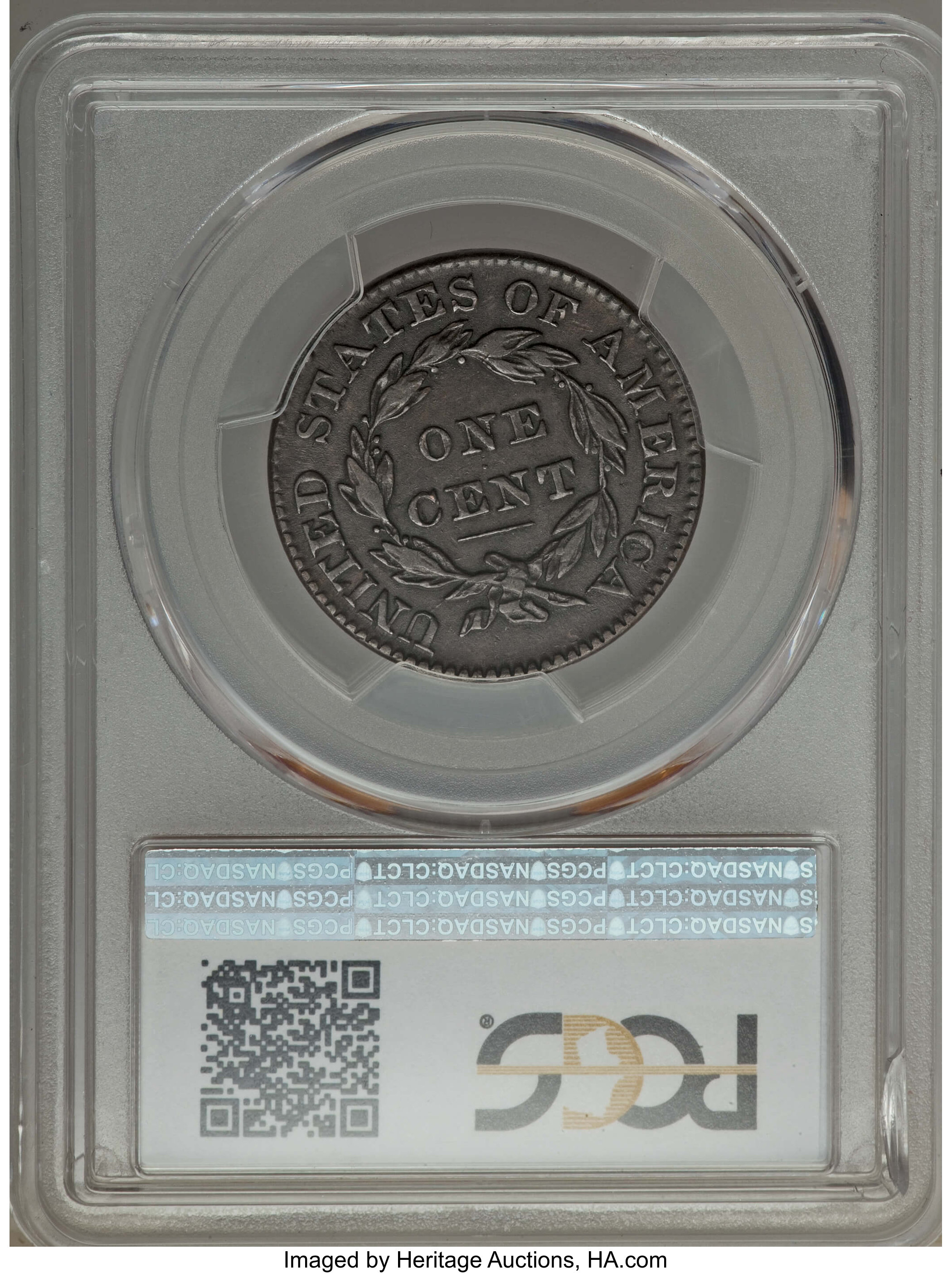 image for: 1830 1C Large Letters, N-2, R.2, XF40 PCGS. PCGS Population: (1/8). NGC Census: (0/6). XF40. Mintage 1,711,500. From ...
