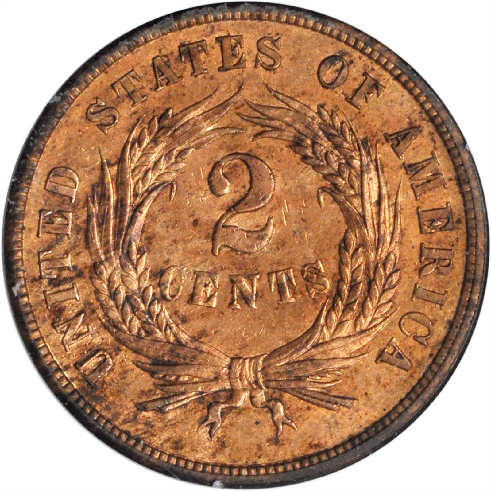 1865 2c MS RD MS61 RD CAC thumbnail 4
