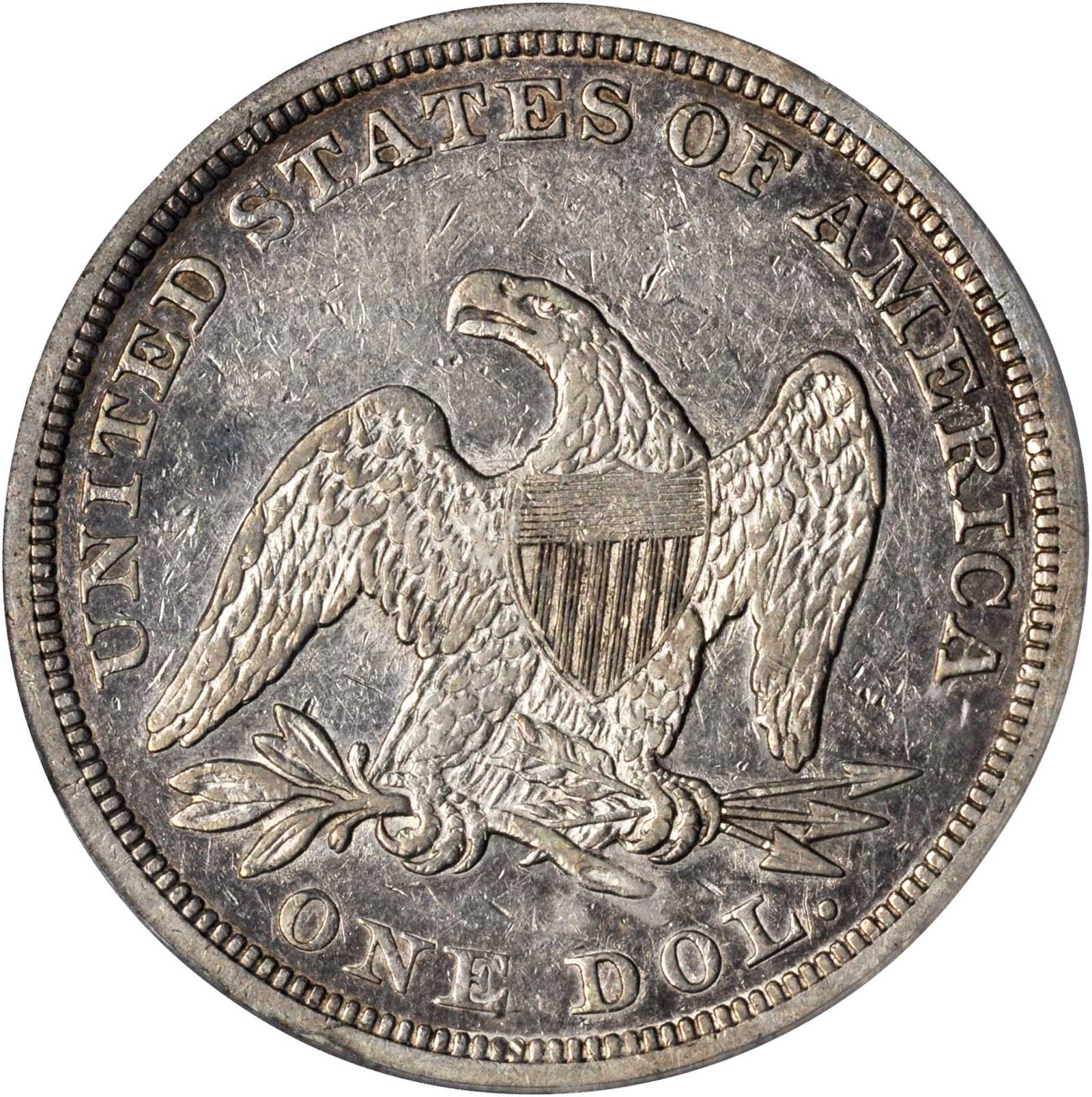 1844 $1 VF35 thumbnail 2