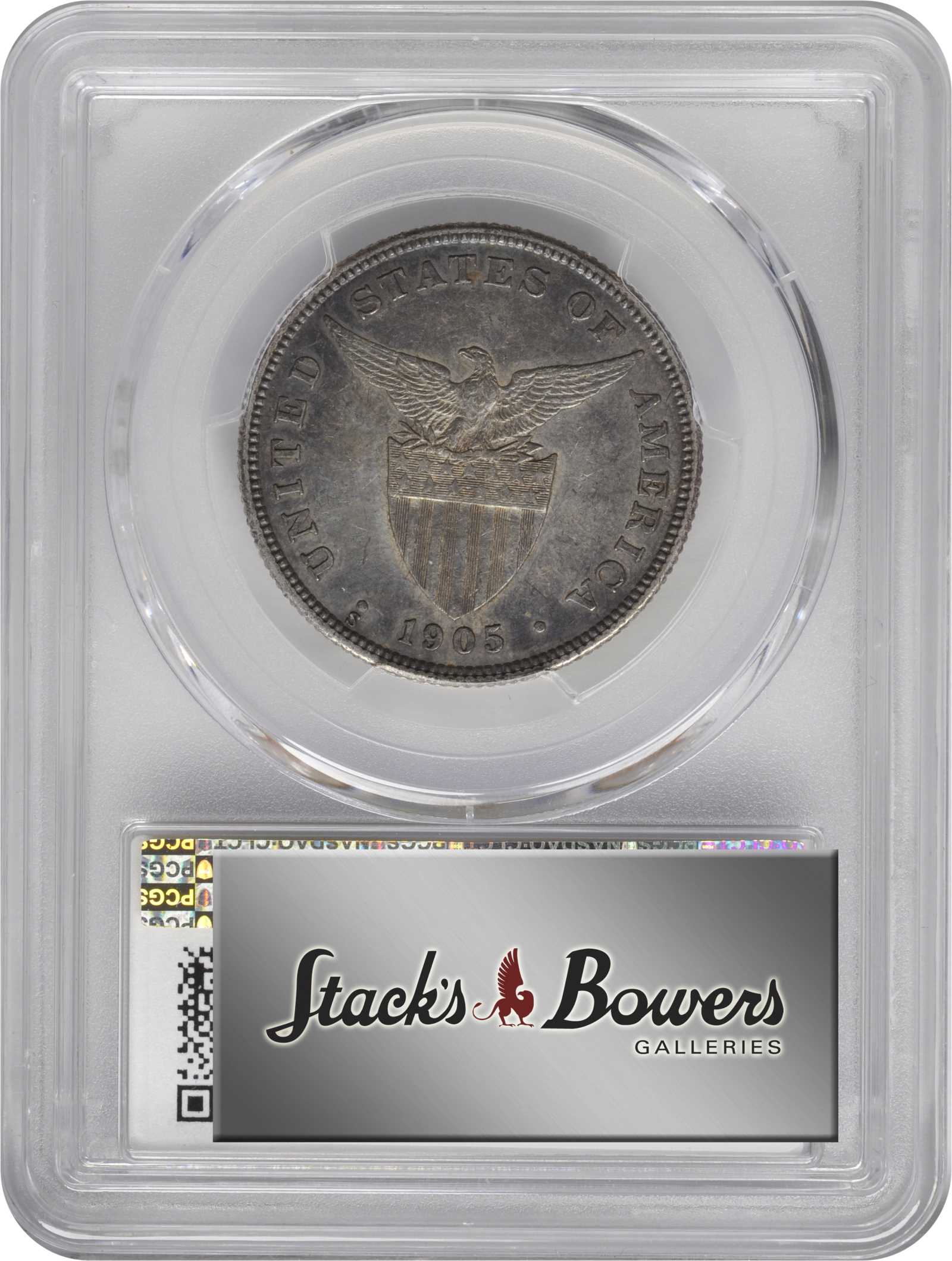 image for: PHILIPPINES. 50 Centavos, 1905-S. San Francisco Mint. PCGS AU-50 Gold Shield.