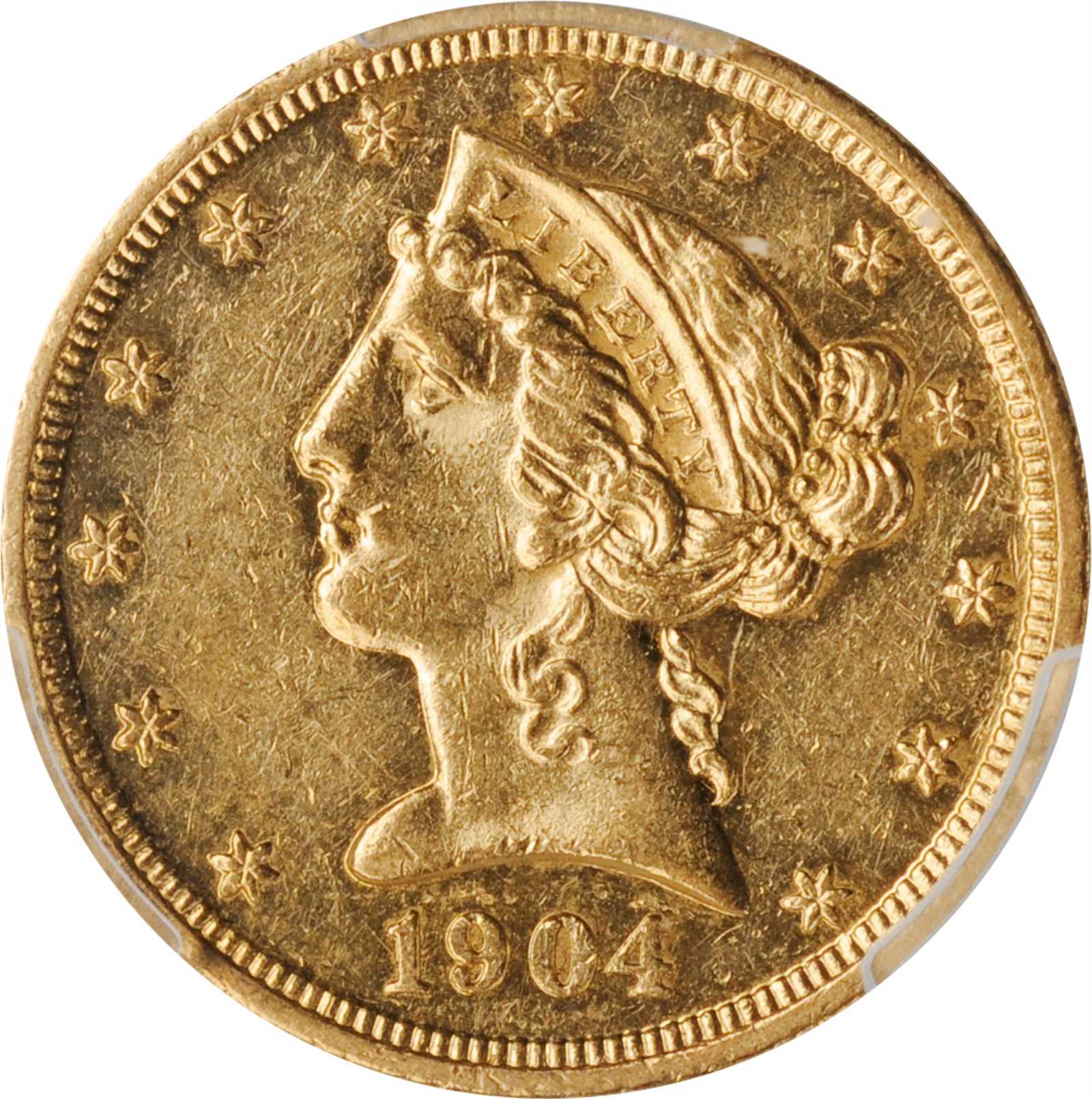 image for: 1904 Liberty Head Half Eagle. JD-1, the only known dies. Rarity-4. Proof-58 (PCGS). CAC.