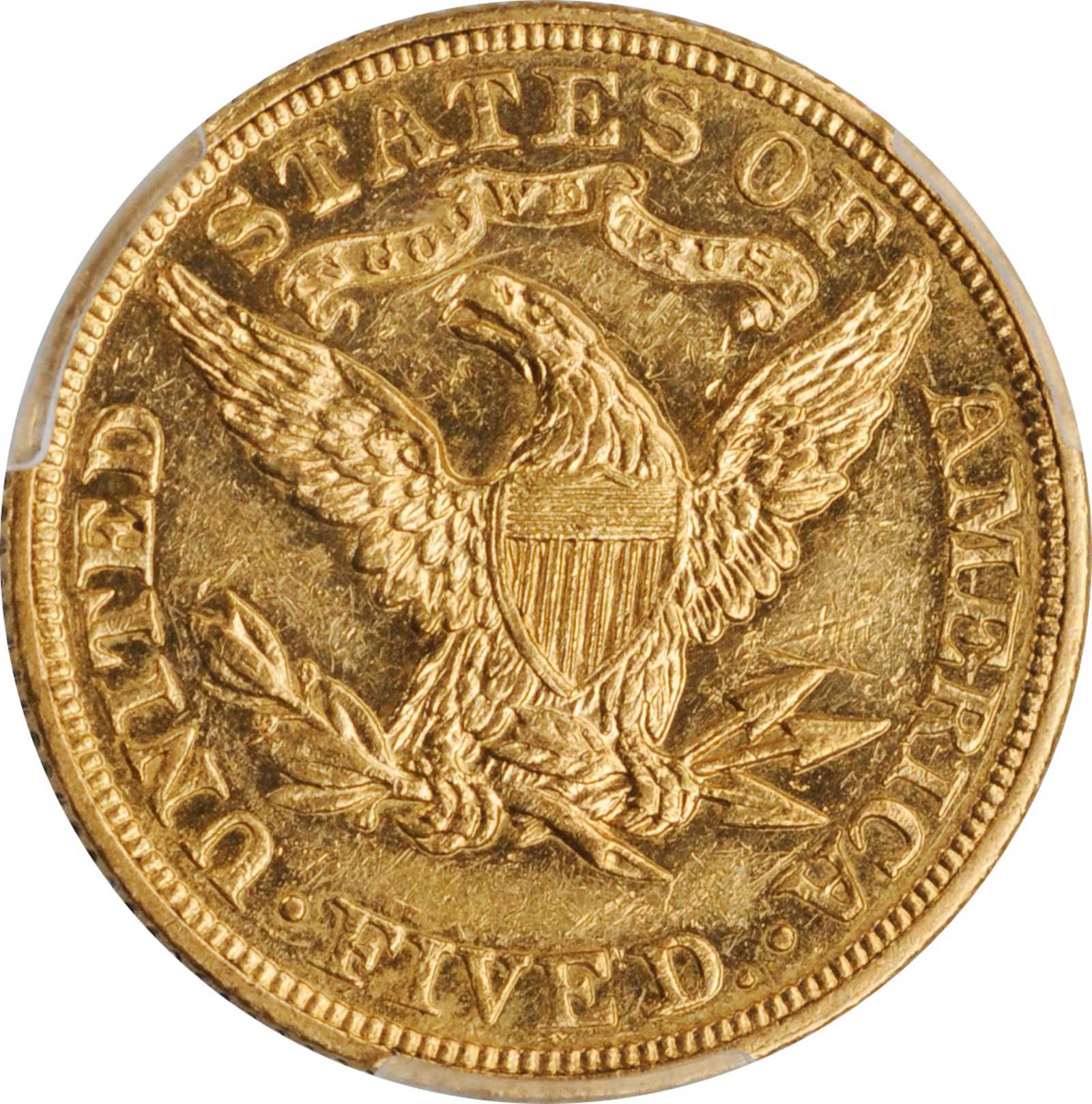 image for: 1907 Liberty Head Half Eagle. JR-1, the only known dies. Rarity-5-. Proof-58 (PCGS). CAC.