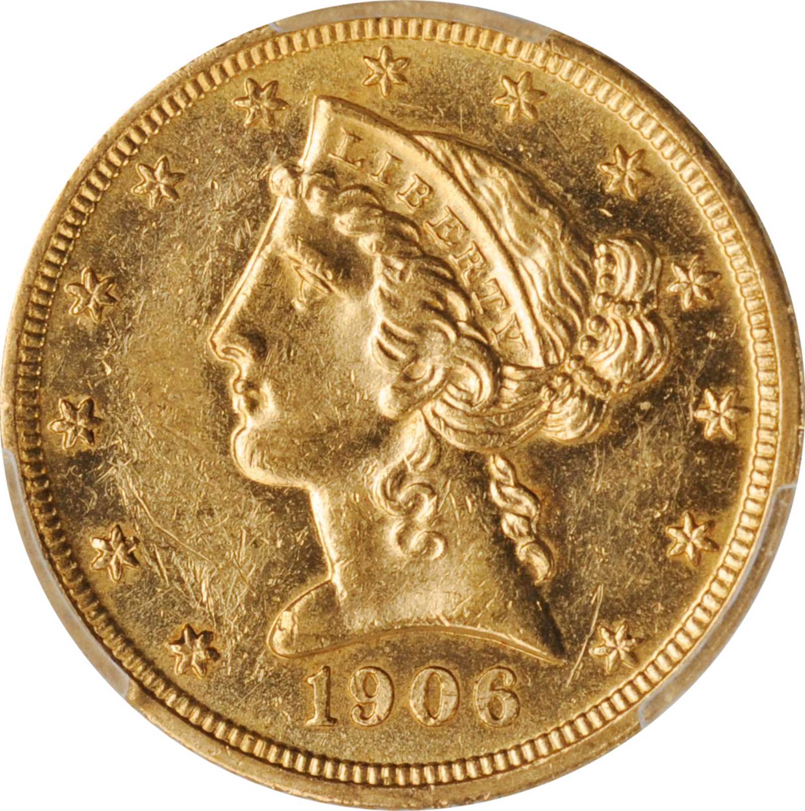image for: 1906 Liberty Head Half Eagle. JD-1, the only known dies. Rarity-5. Proof-58 (PCGS). CAC.