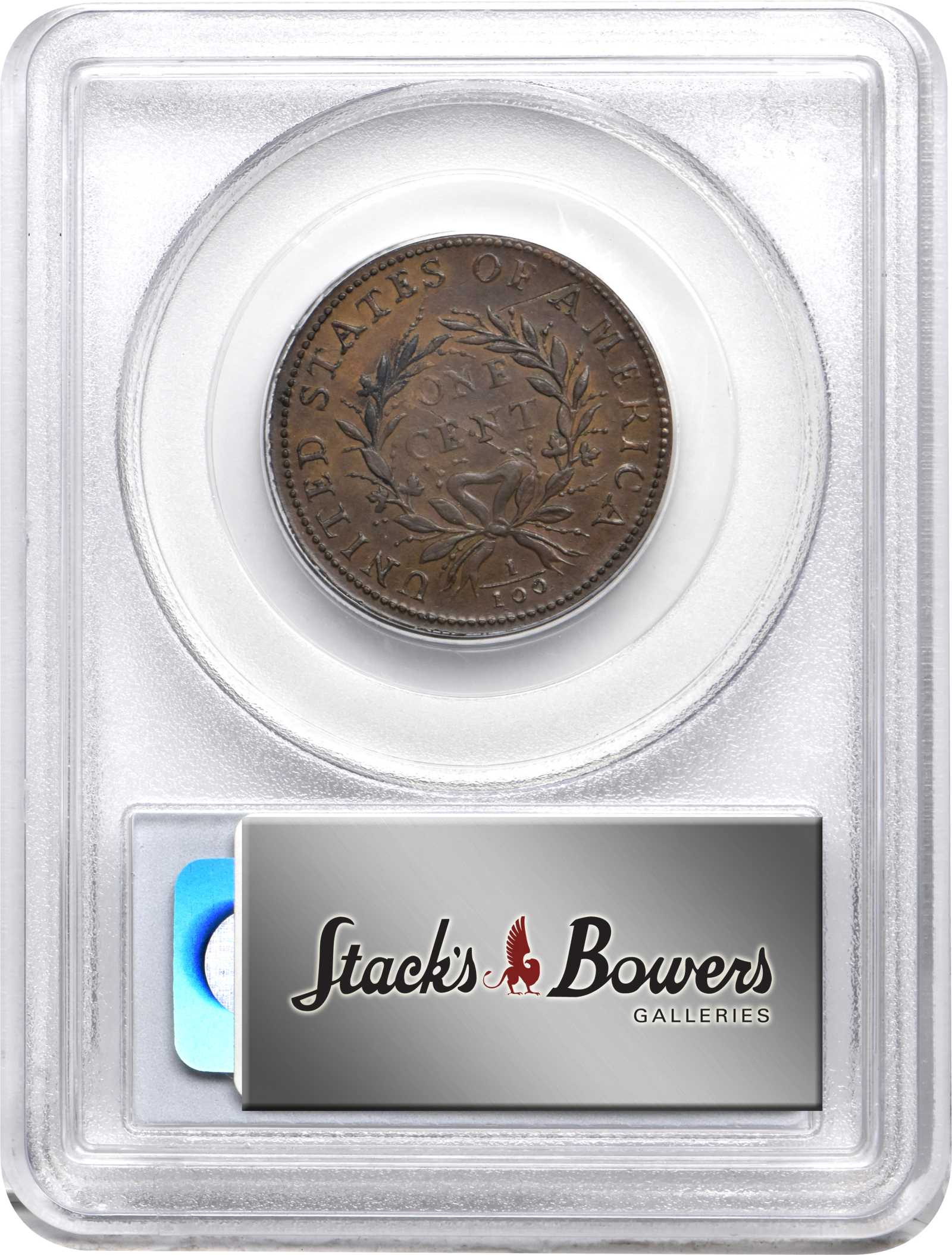 Flowing Hair Cent 1c 1793, Wreath Reverse, Wreath Reverse MS BN [Type] MS63 BN thumbnail 4