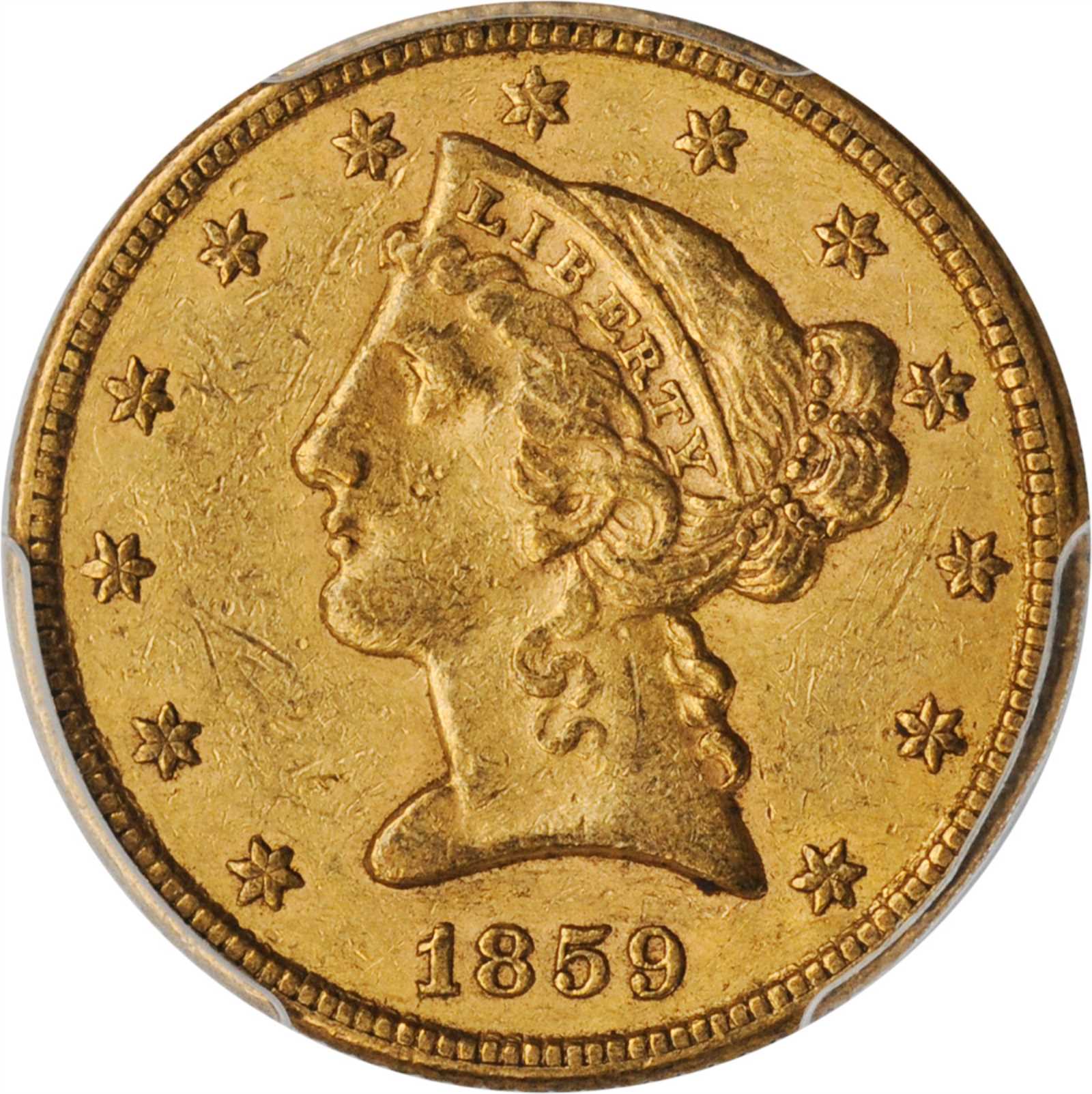 image for: 1859 Liberty Head Half Eagle. AU-53 (PCGS). CAC.