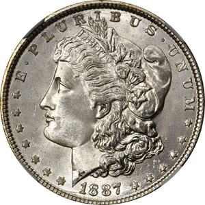 image for: 1887 Morgan Silver Dollar. MS-68 (NGC).