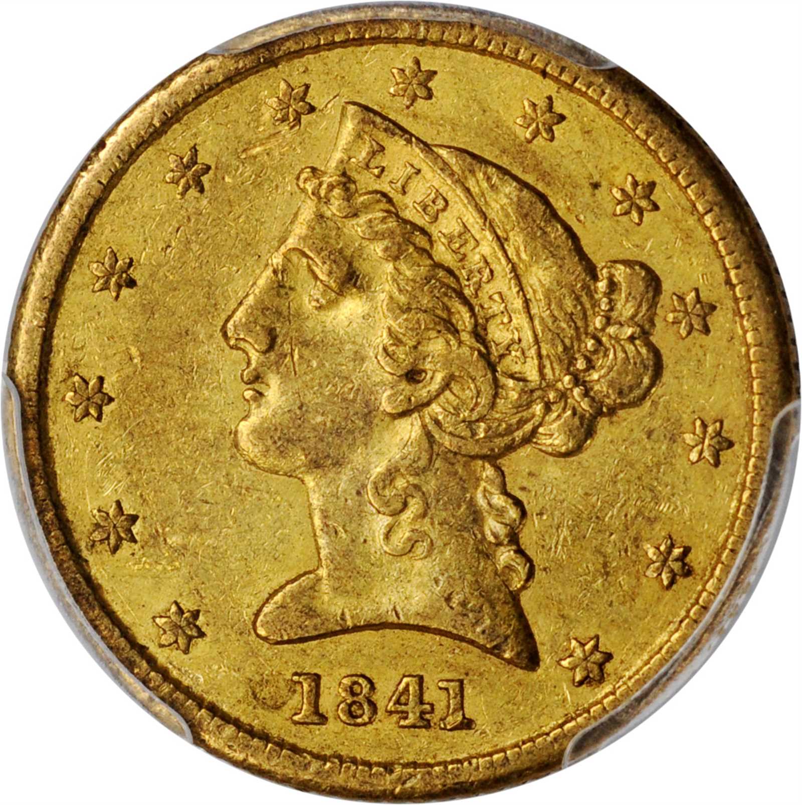 image for: 1841 Liberty Head Half Eagle. AU-53 (PCGS). CAC.
