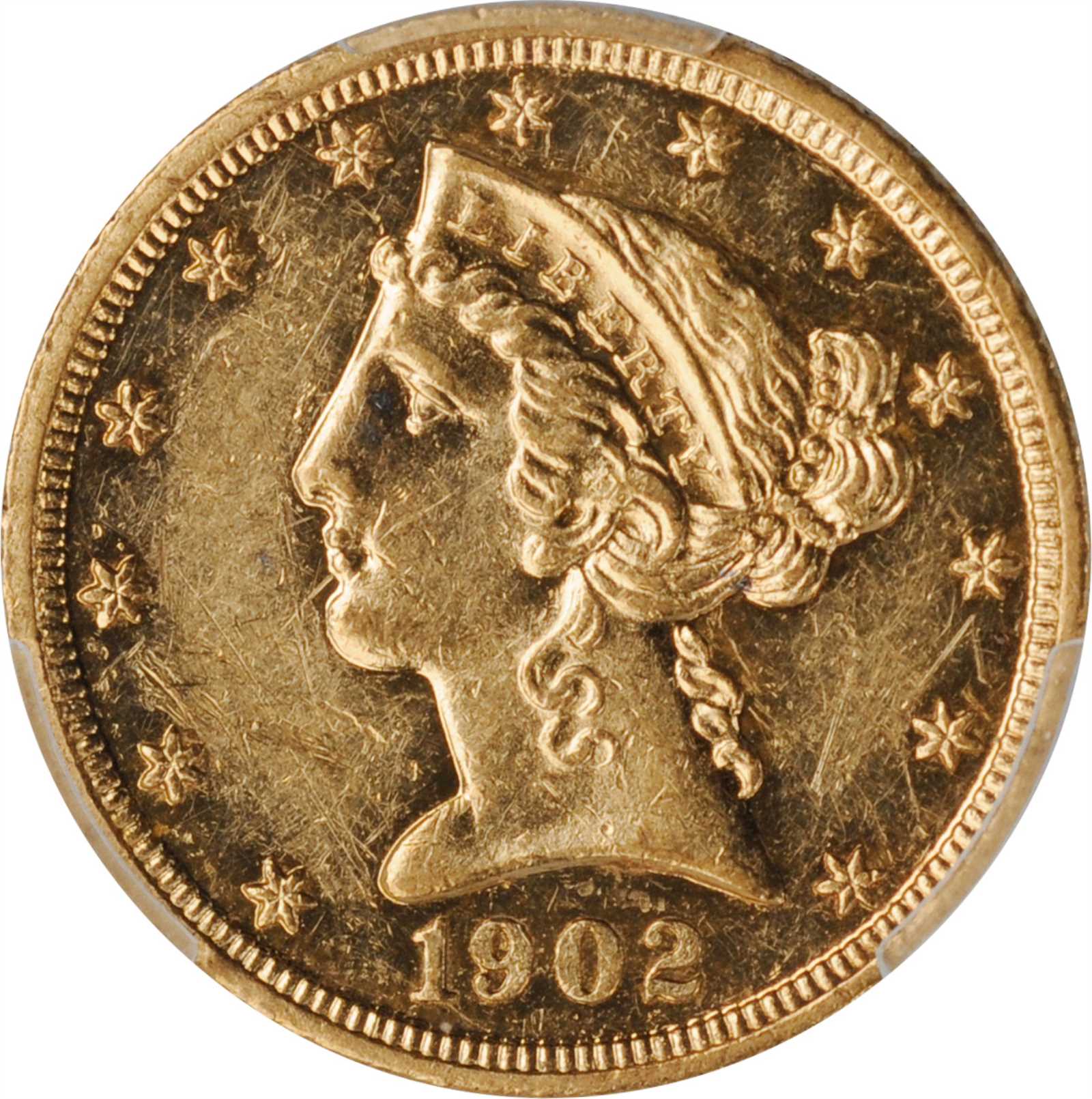 image for: 1902 Liberty Head Half Eagle. JD-1, the only known dies. Rarity-4. Proof-58 (PCGS).