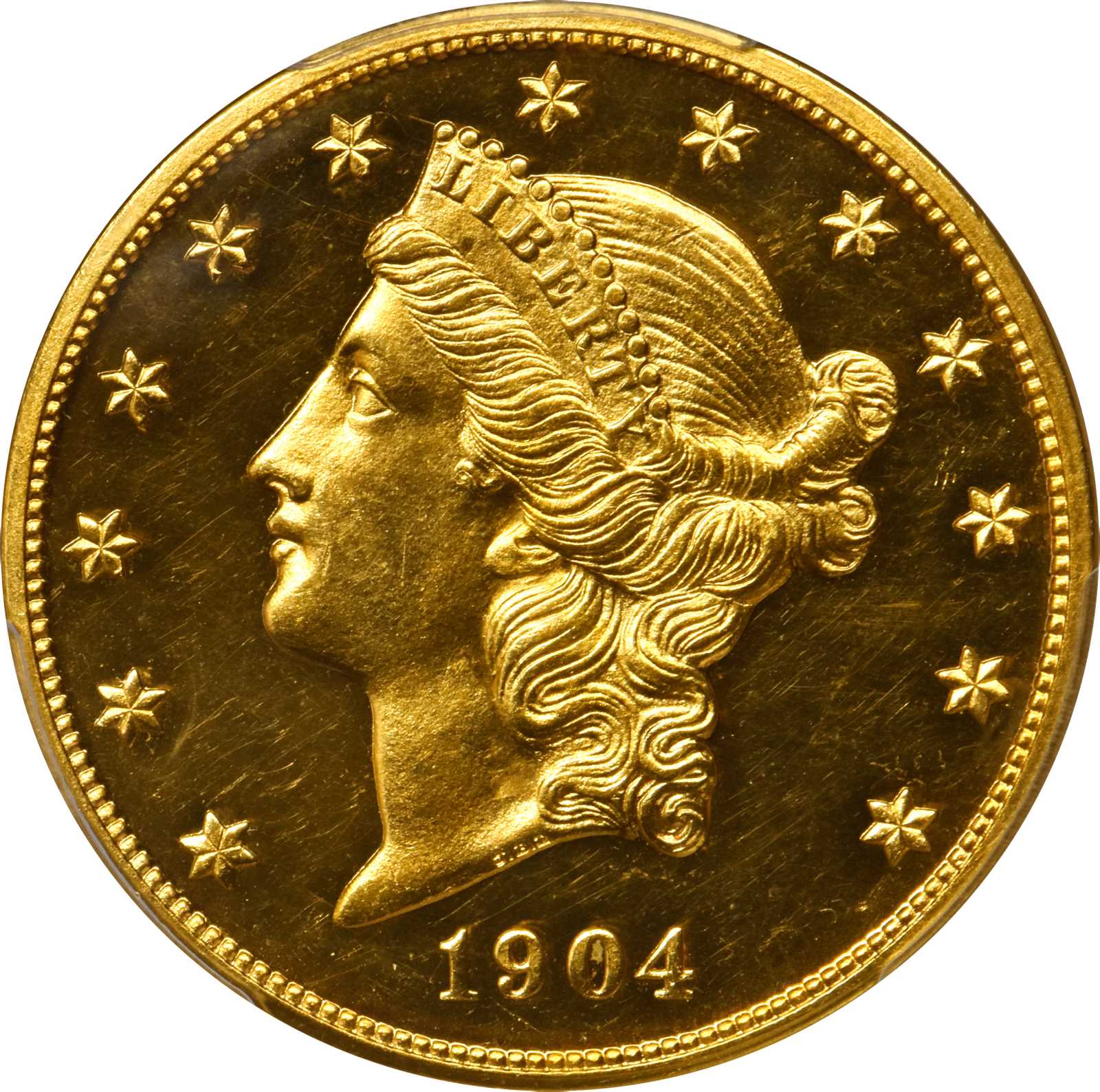 image for: 1904 Liberty Head Double Eagle. JD-1. Rarity-4+. Proof-63 Cameo (PCGS). CAC.