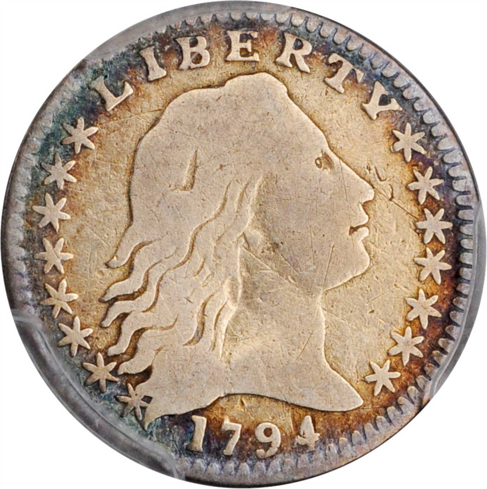 1794 Flowing Hair Half Dime. LM-2. Rarity-5. Good-6 (PCGS).