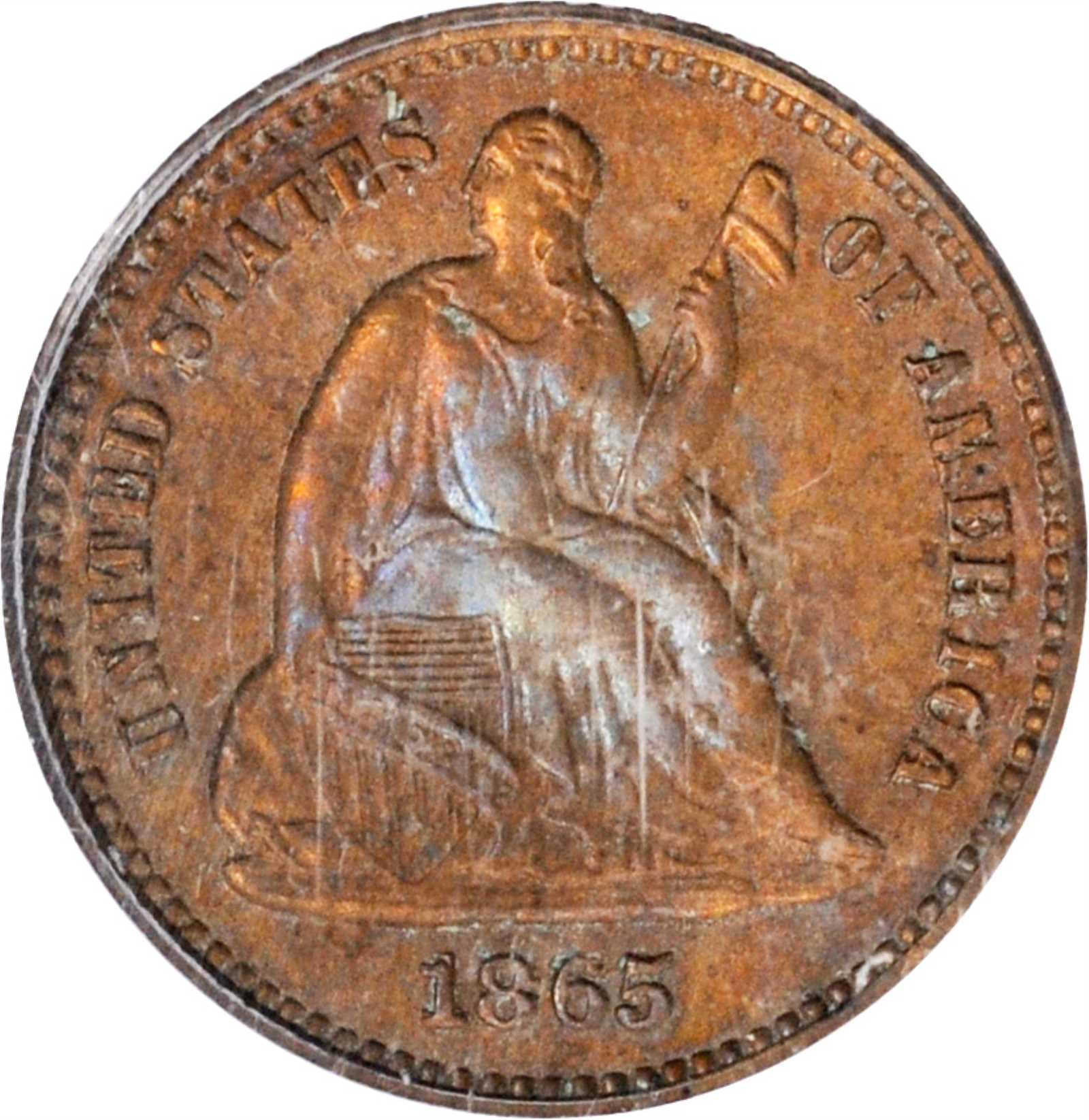 1865 PH10c Copper, J-420 PR BN