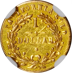 image for: 1872 Round $1. BG-1207. Rarity-4. Indian Head. AU-55 (NGC).