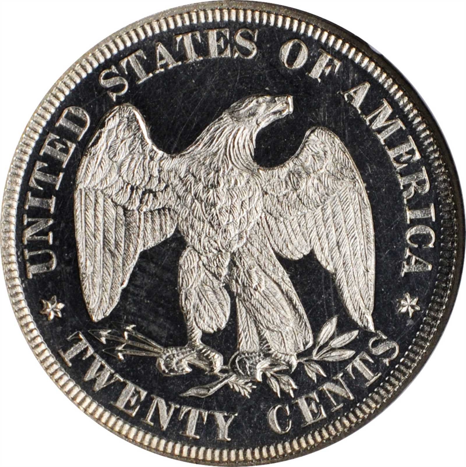 image for: 1876 Twenty-Cent Piece. Proof-64 Ultra Cameo (NGC).