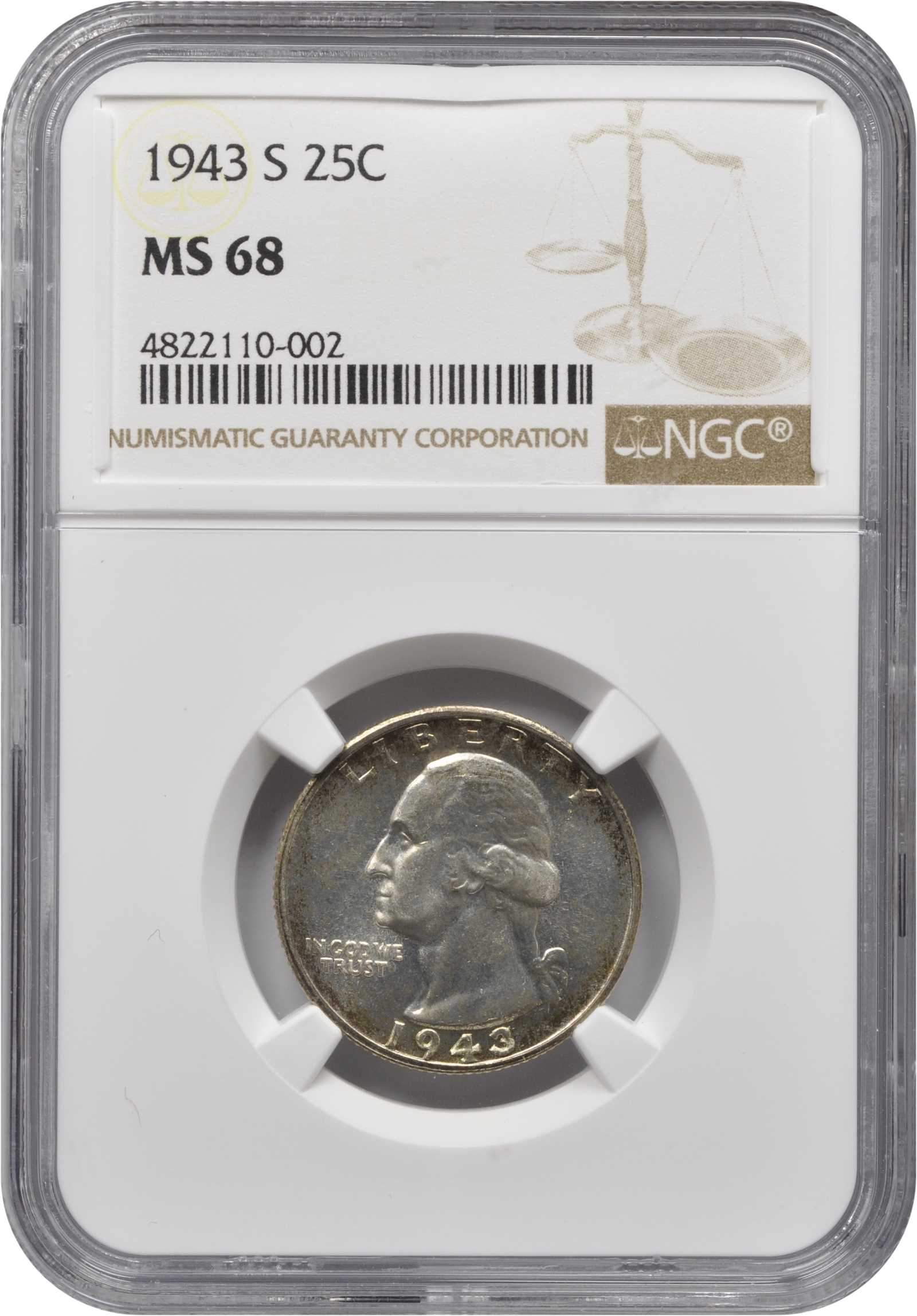 1943-S 25c MS68 thumbnail 7