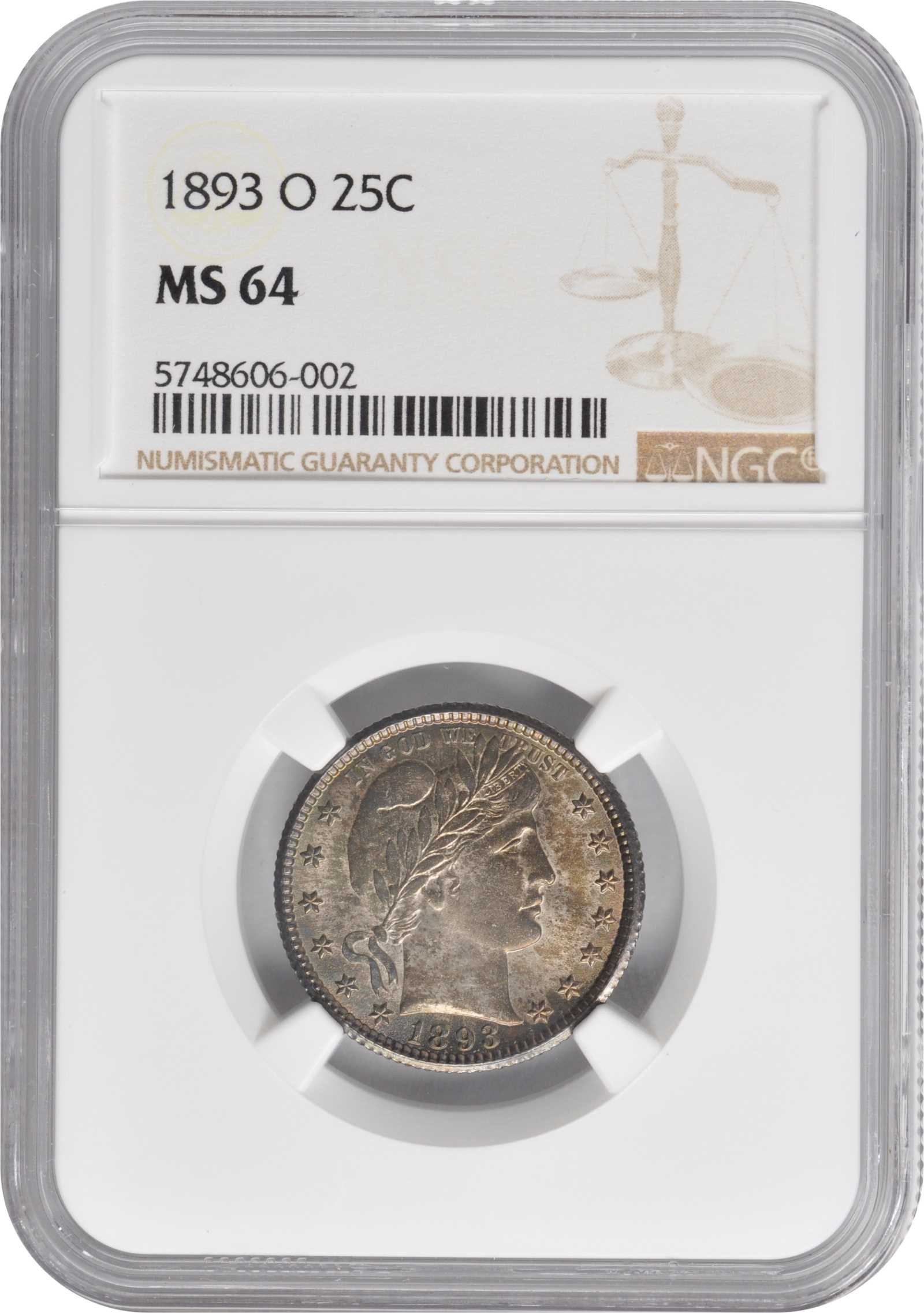 1893-O 25c MS64 thumbnail 3