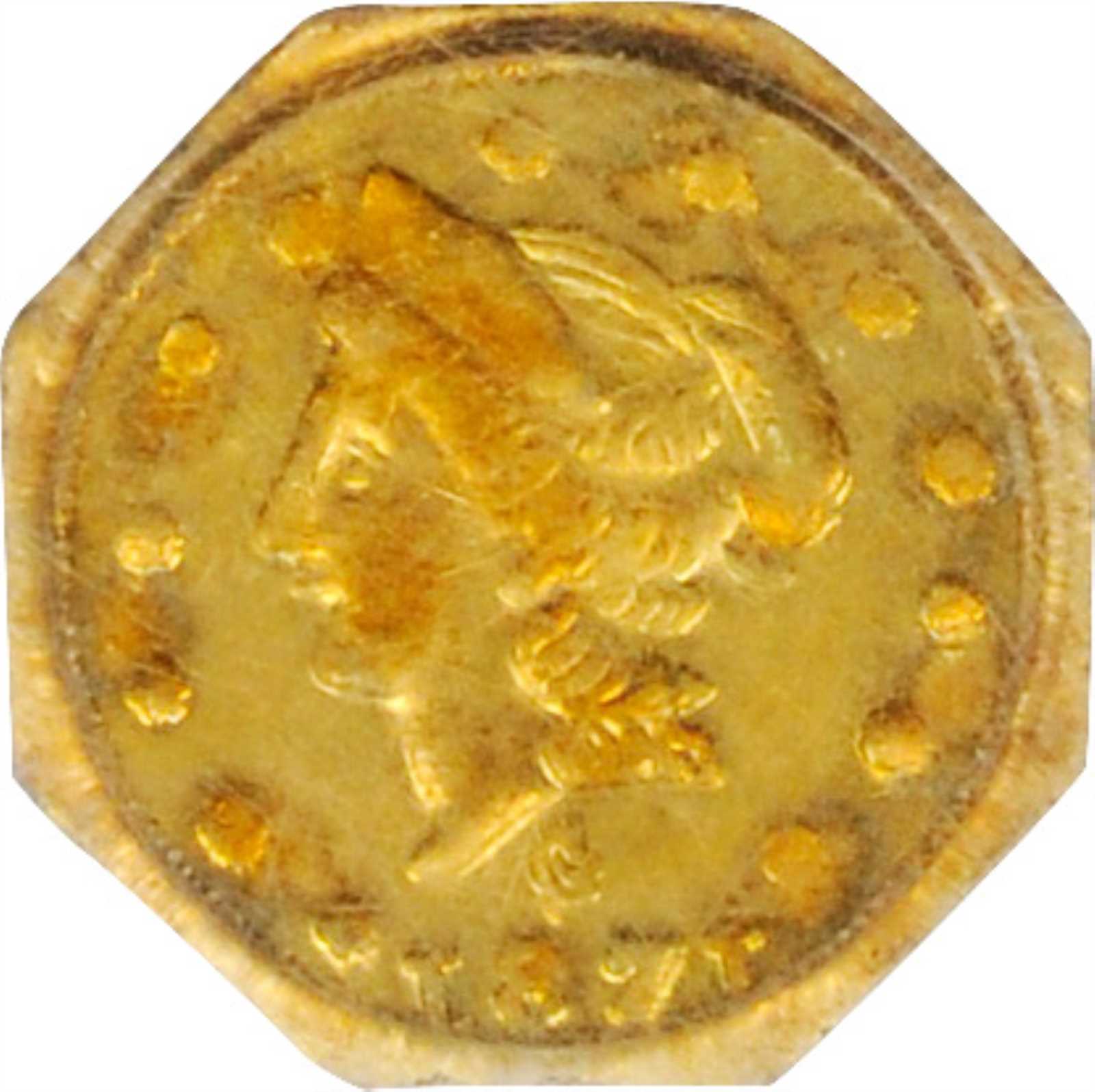 image for: 1871-G Octagonal 50 Cents. BG-925. Rarity-4+. Liberty Head. MS-61 (PCGS). OGH.