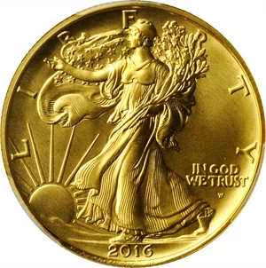 image for: 2016-W 100th Anniversary Walking Liberty Half Dollar. Gold. Specimen-69 (PCGS).