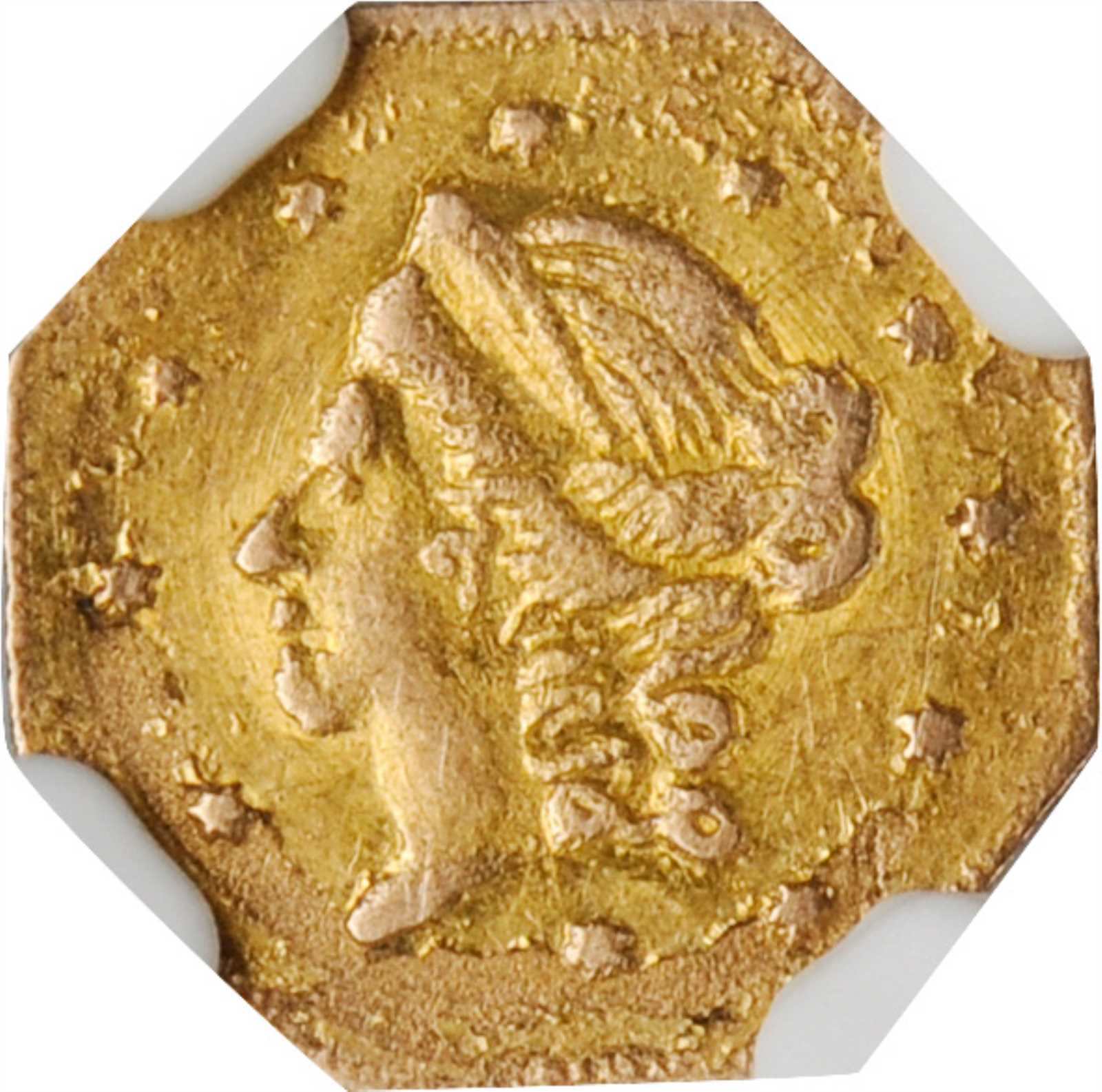 image for: 1870 Octagonal 50 Cents. BG-909. Rarity-6. Liberty Head. AU-53 (NGC).