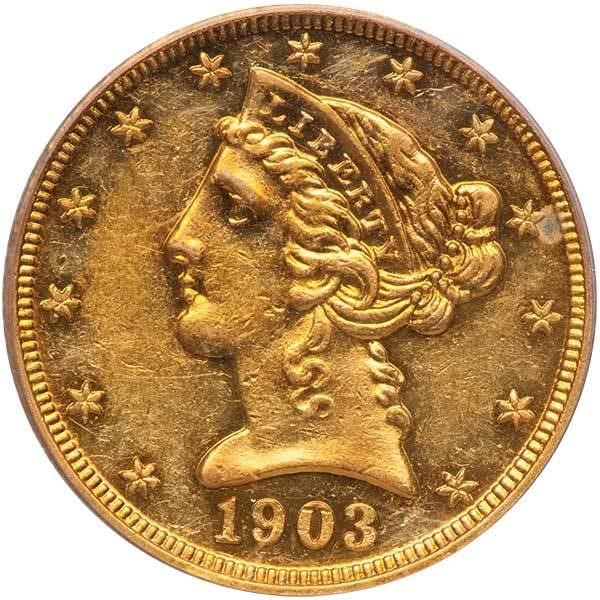 image for: $5 1903 PCGS PR55 CAC