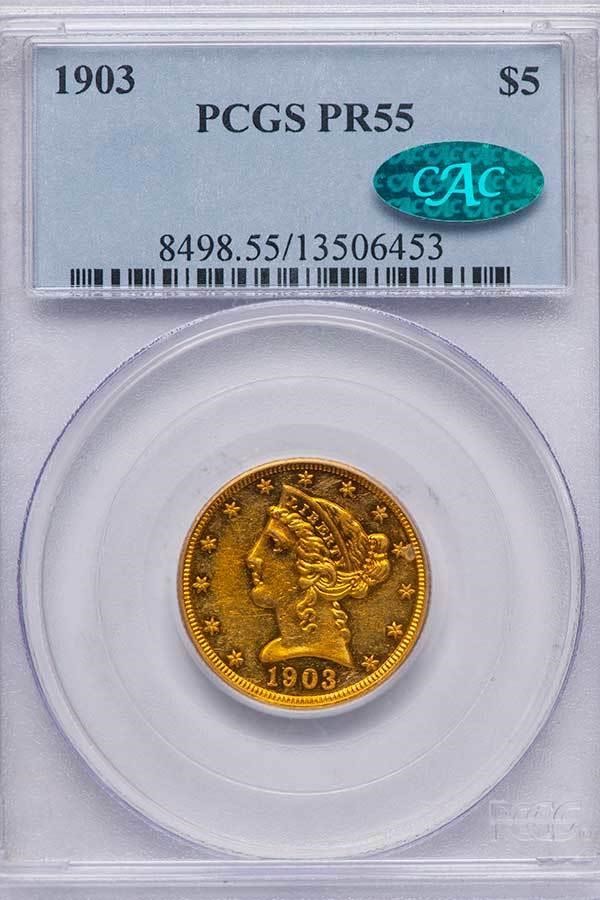 image for: $5 1903 PCGS PR55 CAC