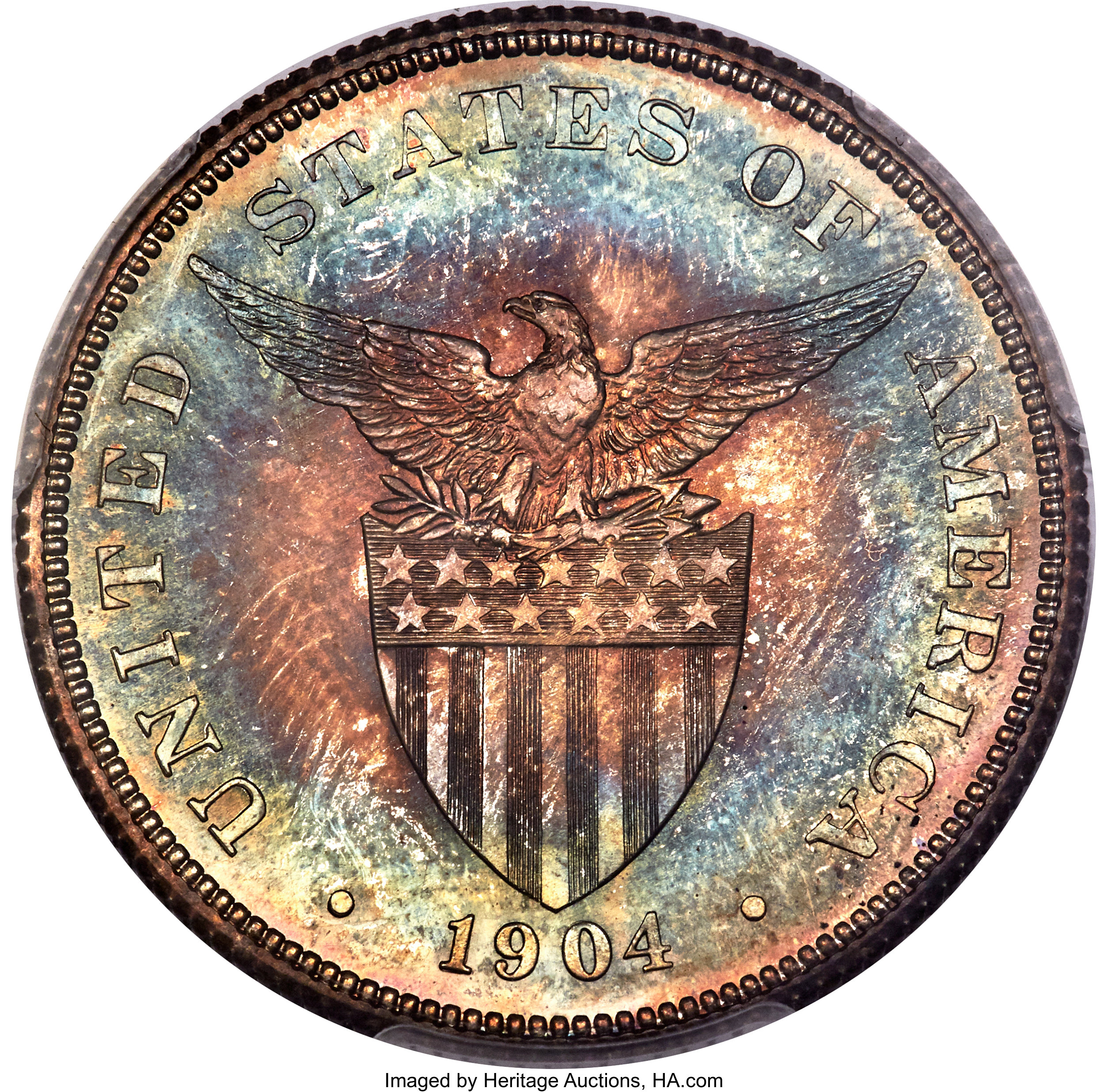 image for: 1904 50C Philippines 50 Centavos, KM-167, Allen 13.02, PR68 PCGS. ...