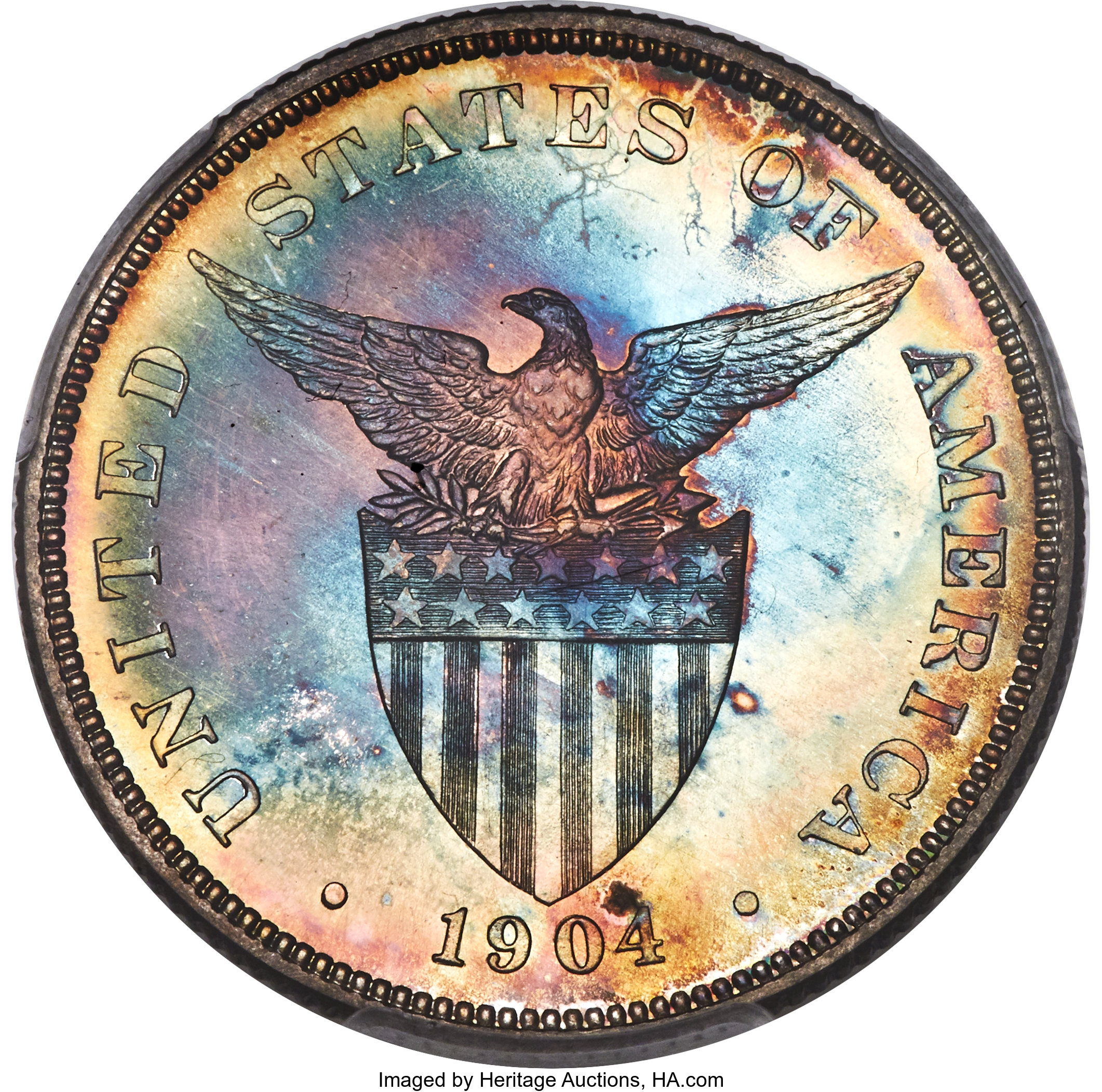 image for: 1904 50C Philippines 50 Centavos PR68 PCGS. PCGS Population: (2/0). NGC Census: (2/0).From The Mahal Collection, Part...