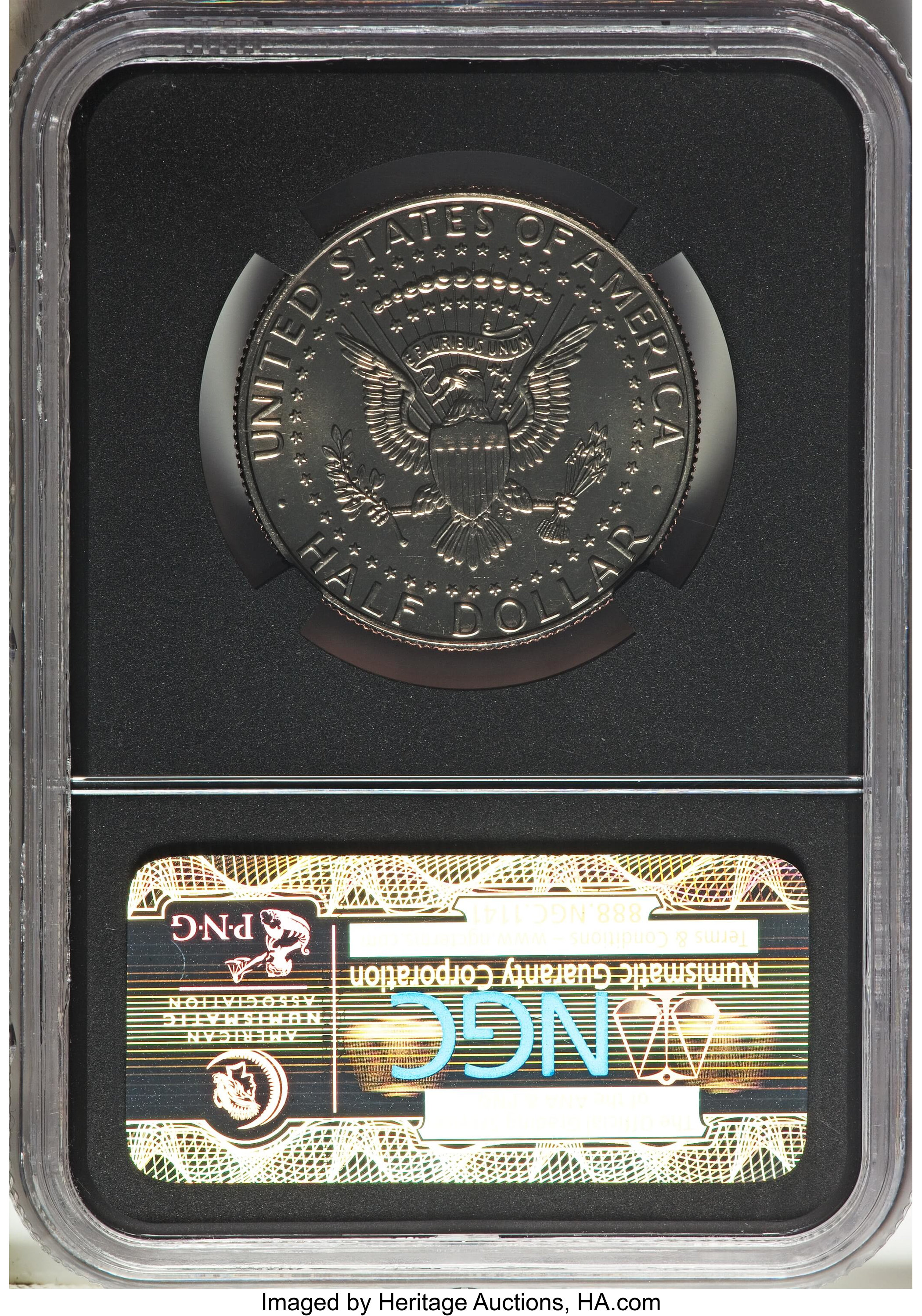 image for: 2014-P 50C High Relief, Clad, 50th Anniversary SP69 NGC. This lot will also include a: 2014-D 50C High Relief, Clad,... (Total: 2 coins)