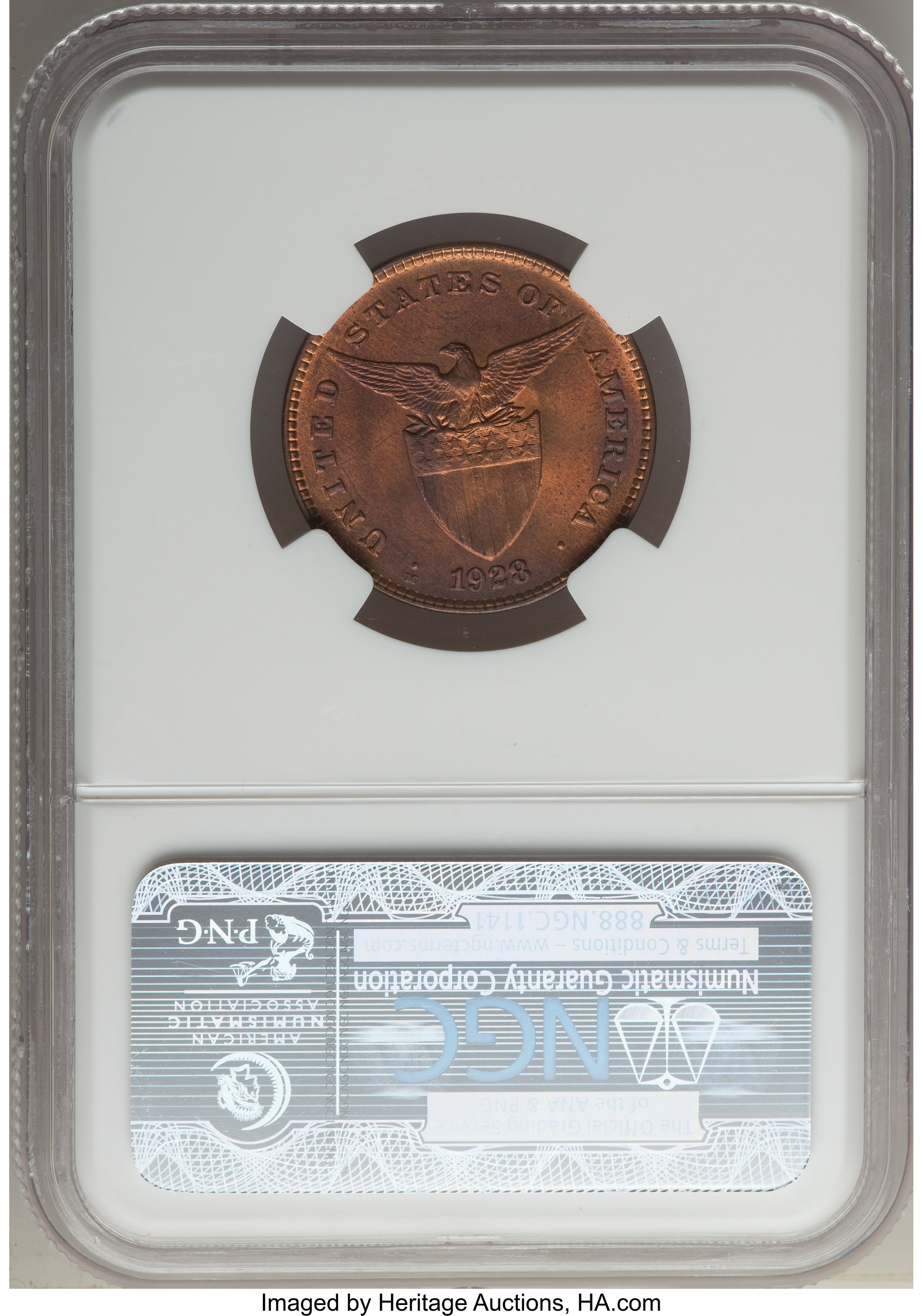 image for: 1928-M 1C MS65 Red and Brown NGC. NGC Census: (0/0). PCGS Population: (7/3)....