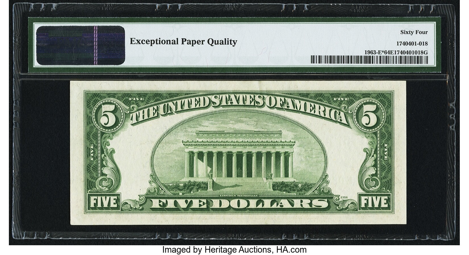 image for: Fr. 1963-E* $5 1950B Federal Reserve Note. PMG Choice Uncirculated 64 EPQ....