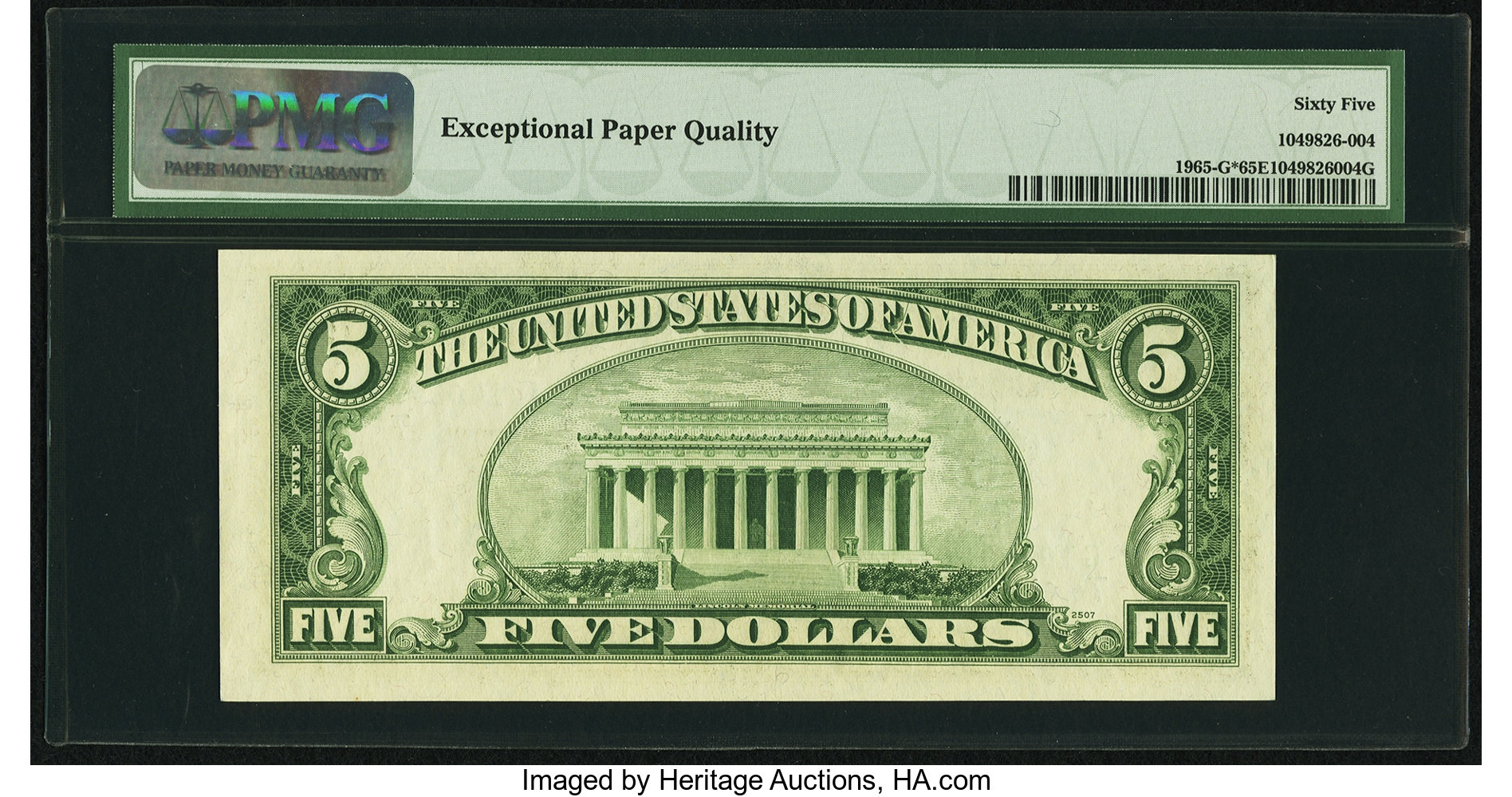 image for: Fr. 1965-G* $5 1950D Federal Reserve Note. PMG Gem Uncirculated 65 EPQ....