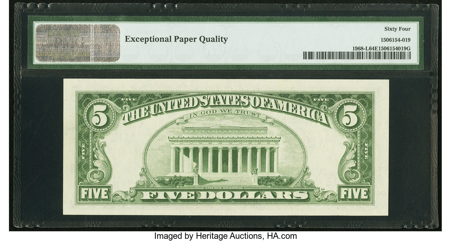 image for: Fr. 1968-L $5 1963A Federal Reserve Note. PMG Choice Uncirculated 64 EPQ....