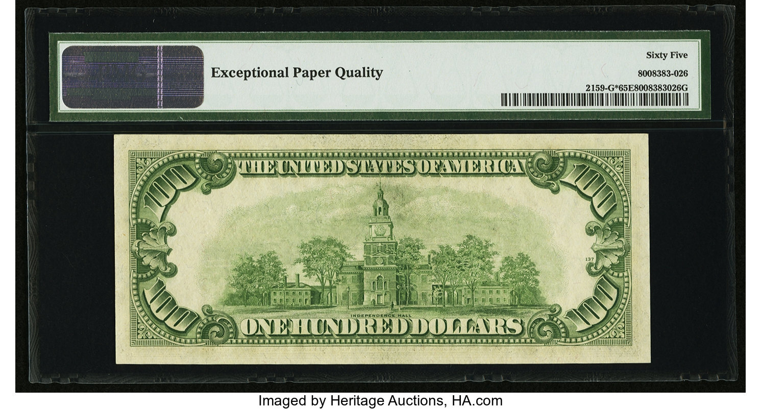 image for: Fr. 2159-G* $100 1950B Federal Reserve Note. PMG Gem Uncirculated 65 EPQ....
