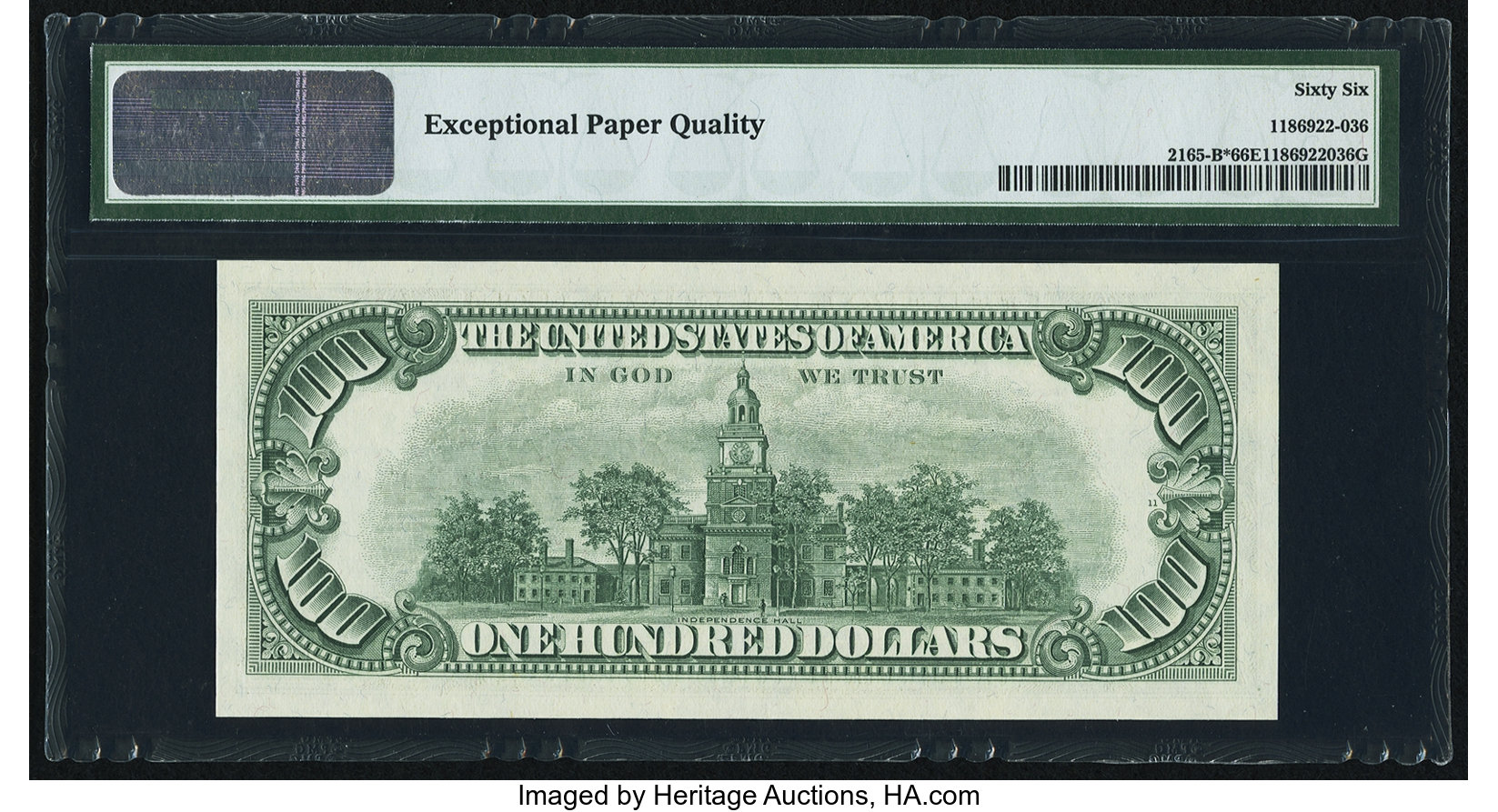 image for: Fr. 2165-B* $100 1969A Federal Reserve Note. PMG Gem Uncirculated 66 EPQ....