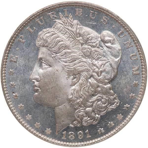 image for: $1 1891-O PCGS MS65 DMPL CAC