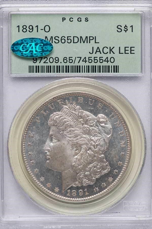 image for: $1 1891-O PCGS MS65 DMPL CAC