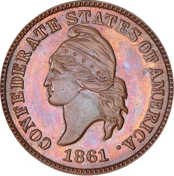 CONFEDERATE CENT 1861  Golden Rule Enterprises Coins
