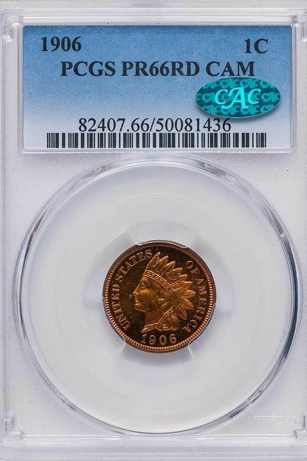 image for: 1C 1906 PCGS PR66RDCAM CAC