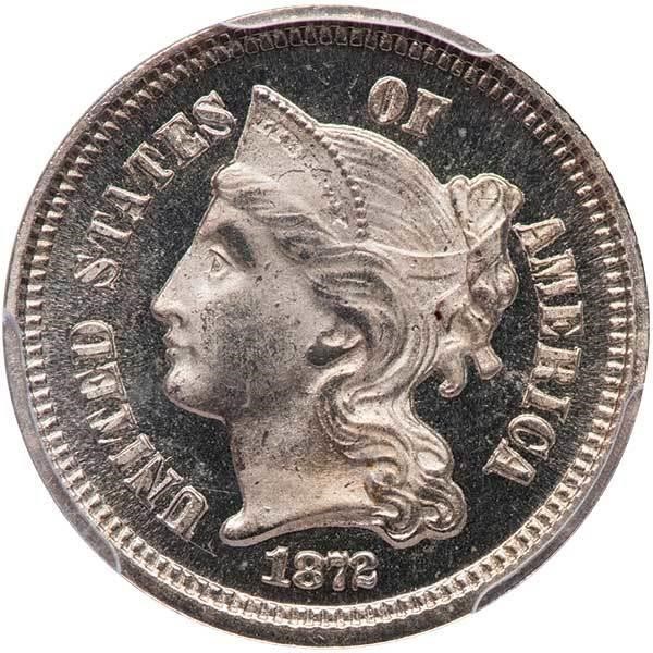 image for: 3CN 1872 PCGS PR65 DCAM