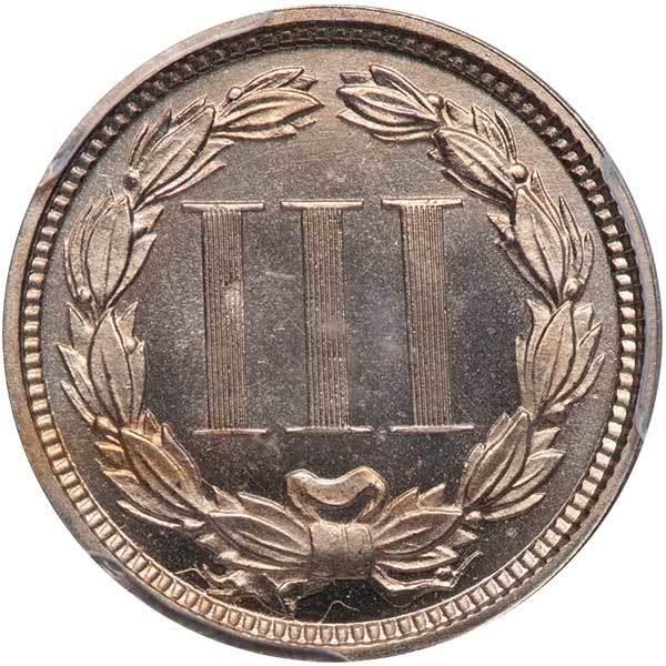 image for: 3CN 1874 PCGS PR64 DCAM