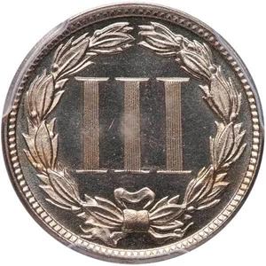 image for: 3CN 1877 PCGS PR66 DCAM