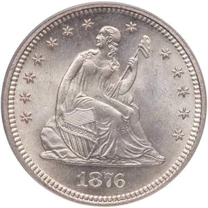 image for: 25C 1876-S PCGS MS66 CAC