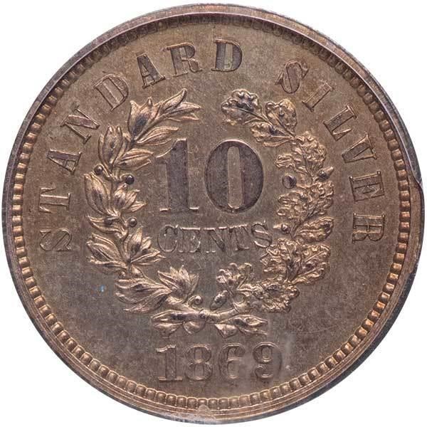 image for: 10C 1869 J-703. PCGS PR64