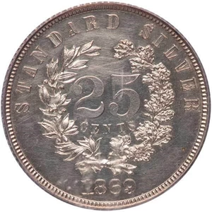 image for: 25C 1869 J-721. PCGS PR62