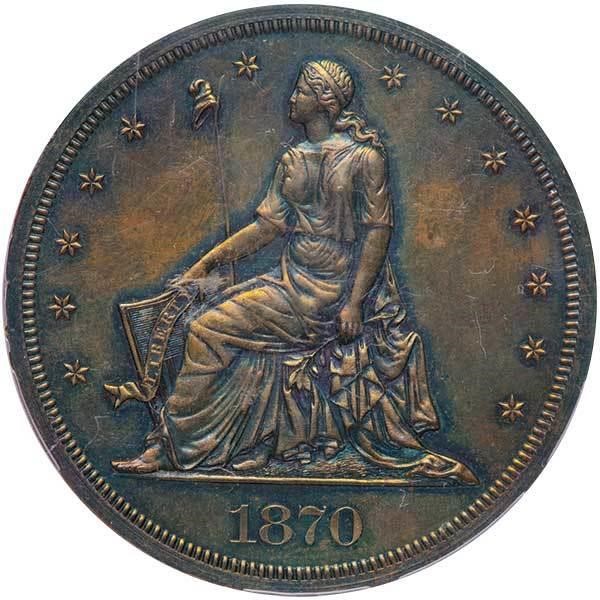 image for: $1 1870 J-1005. PCGS PR63 BN CAC
