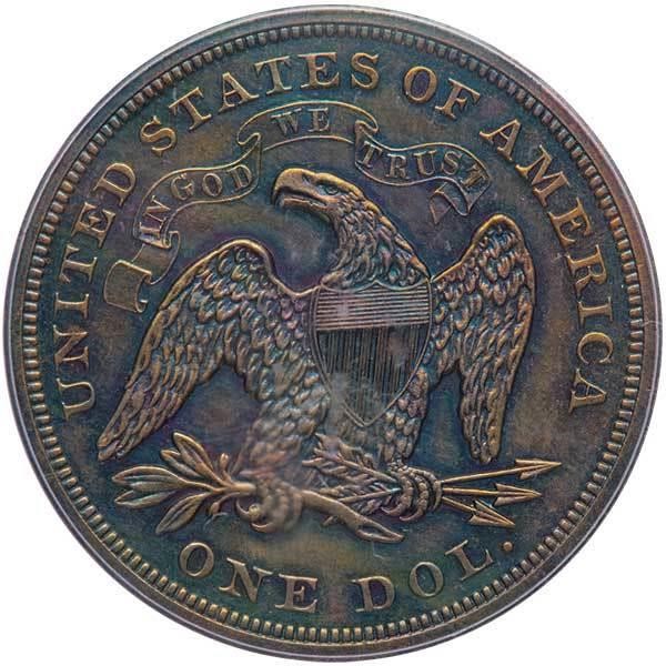 image for: $1 1870 J-1005. PCGS PR63 BN CAC