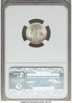 image for: 1937-D 10C MS68 Full Bands NGC....